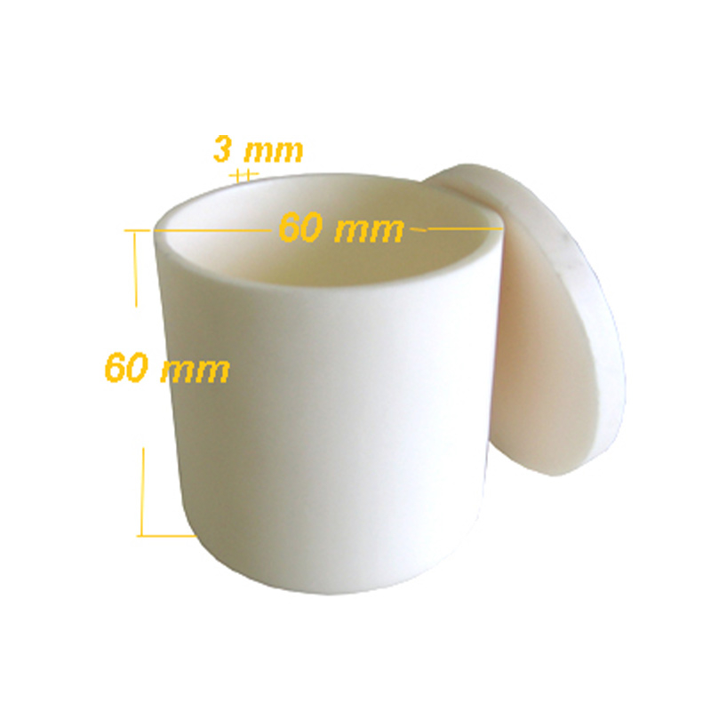 One high purity Alumina cylindrical crucible for metal casting