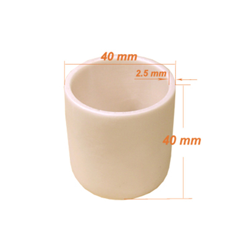 Zirconia Crucible: 40 Dia x 40 H mm Hi-Purity with 4000F Melting Point