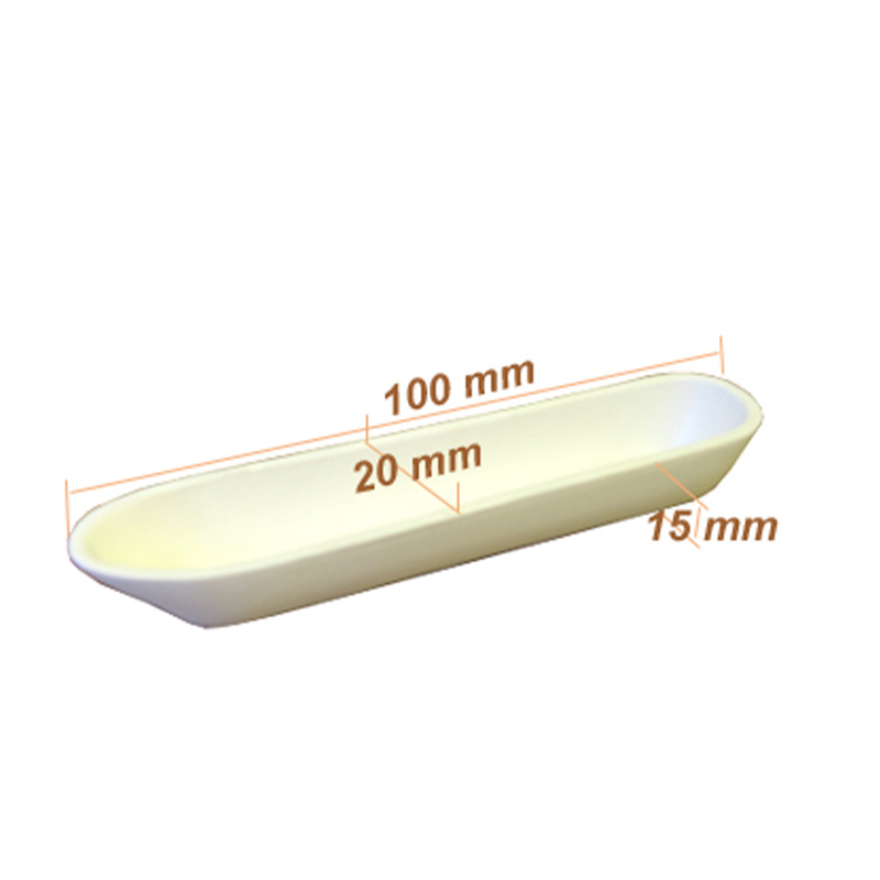 Zirconia Crucible: High Purity 100 x 42 x 18 mm Combustion Boat with 4000F working Temperature